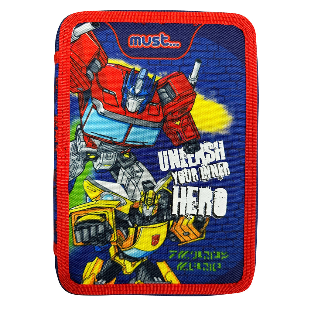 Must Transformers double decker filled pencil case