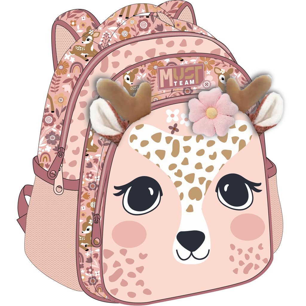 Must Team 12.5" backpack 2 cases cute deer