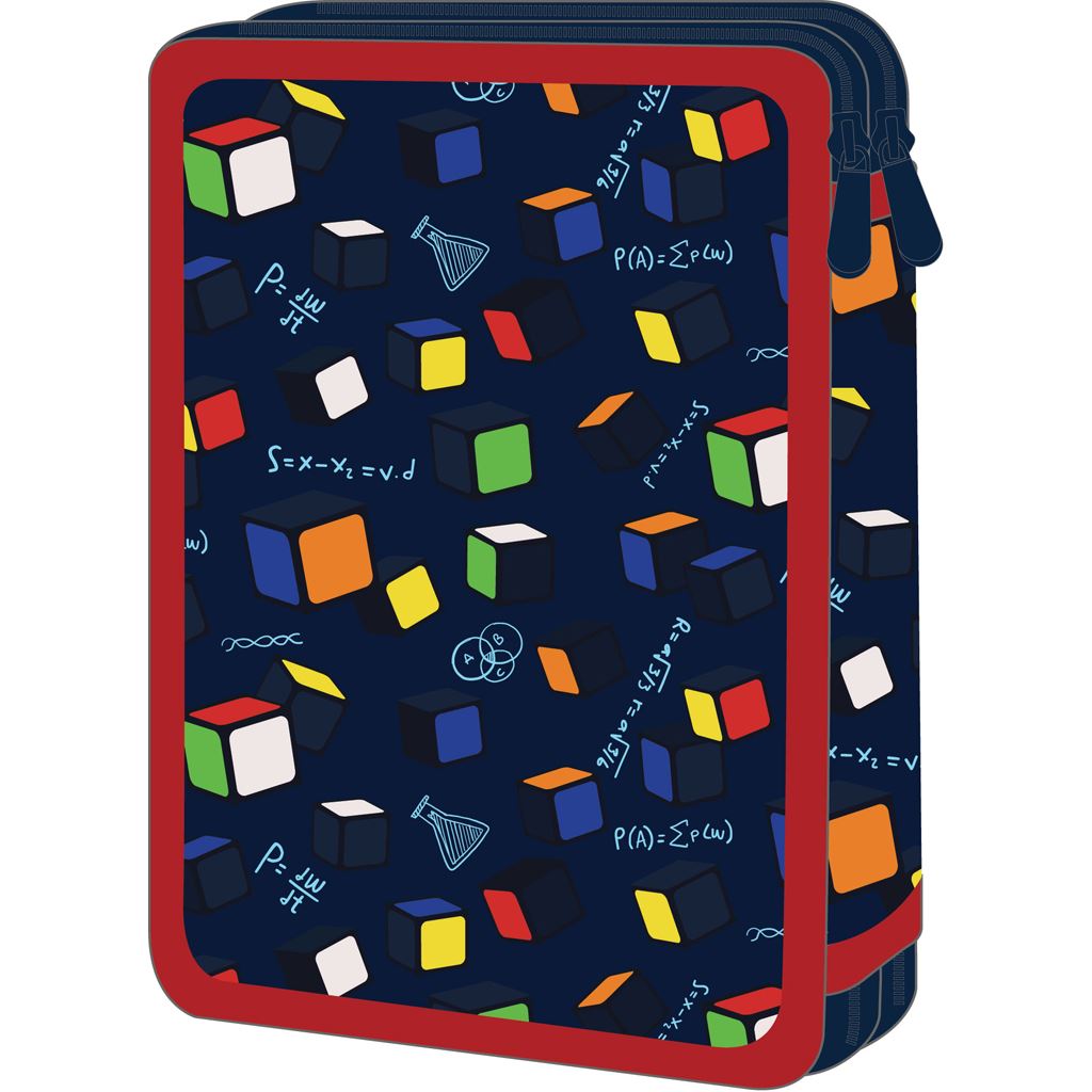 Must Team double decker filled pencil case think different