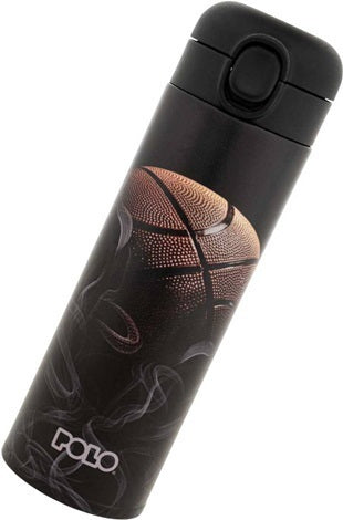Stainless Steel Junior Thermos Bottle 500ml With Straw Basketball
