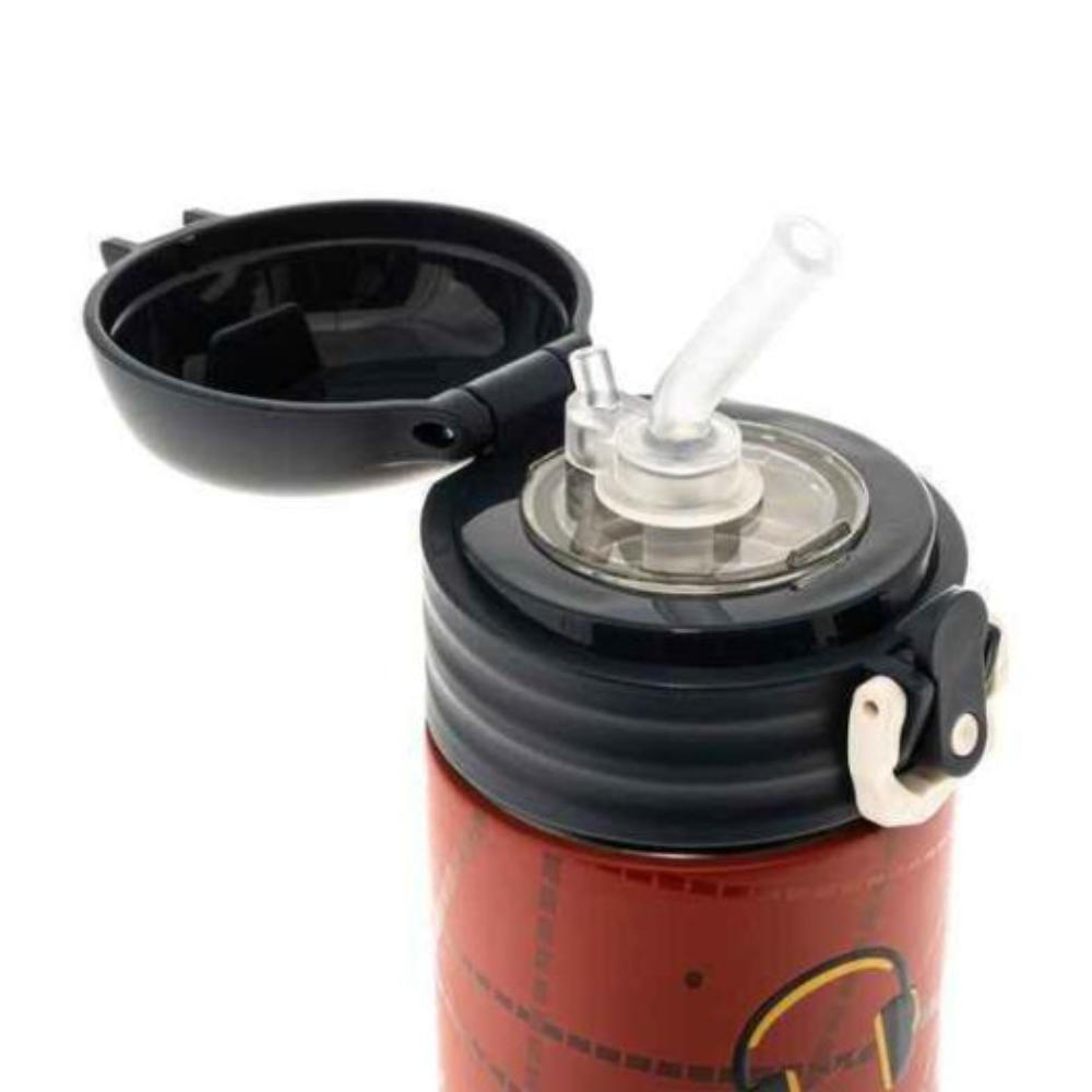 Stainless Steel Junior Thermos Bottle 500ml With Straw Football
