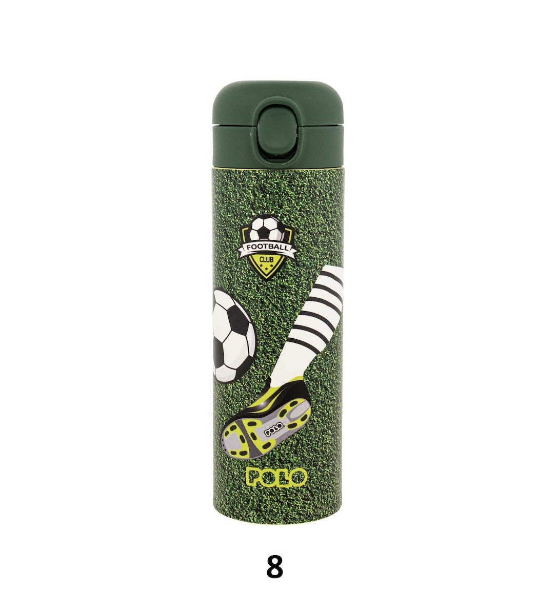 Stainless Steel Junior Thermos Bottle 500ml With Straw Football