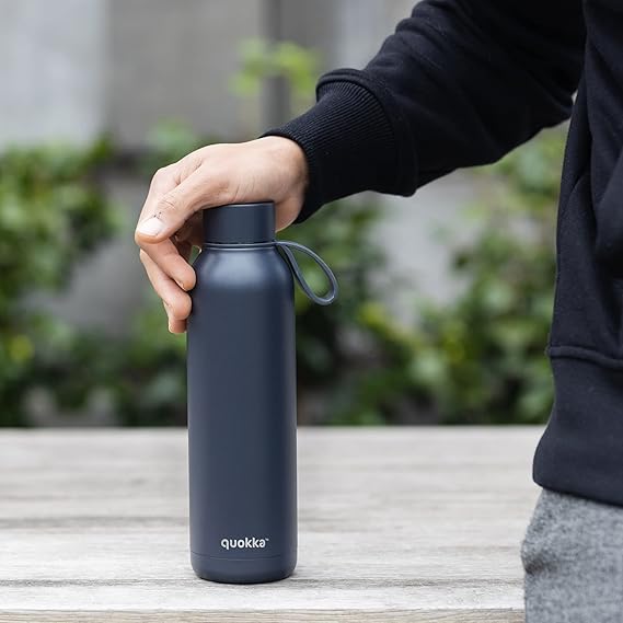 Quokka Grey 630ML with Silicone Hook | Stainless Steel Water Bottles BPA Free | Double Wall Thermal Bottle