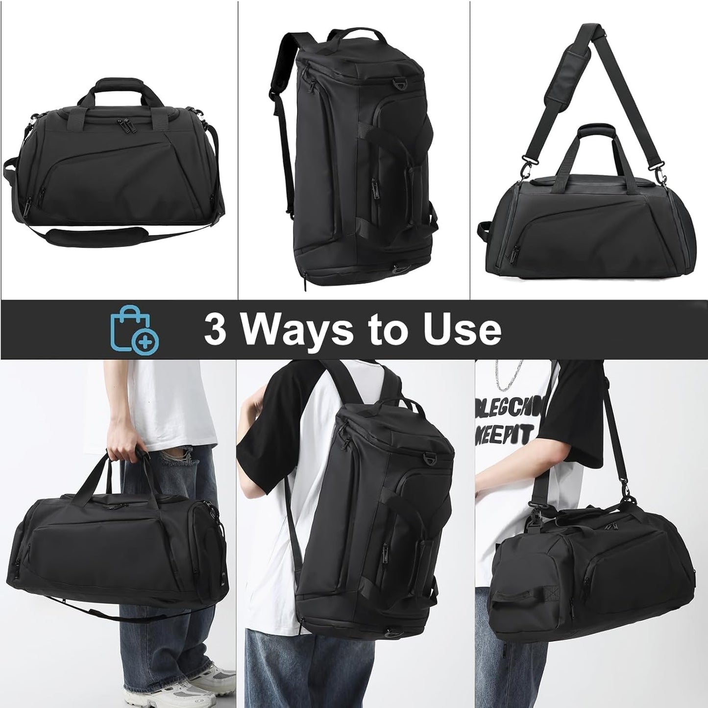 Handbag with Shoe Compartment