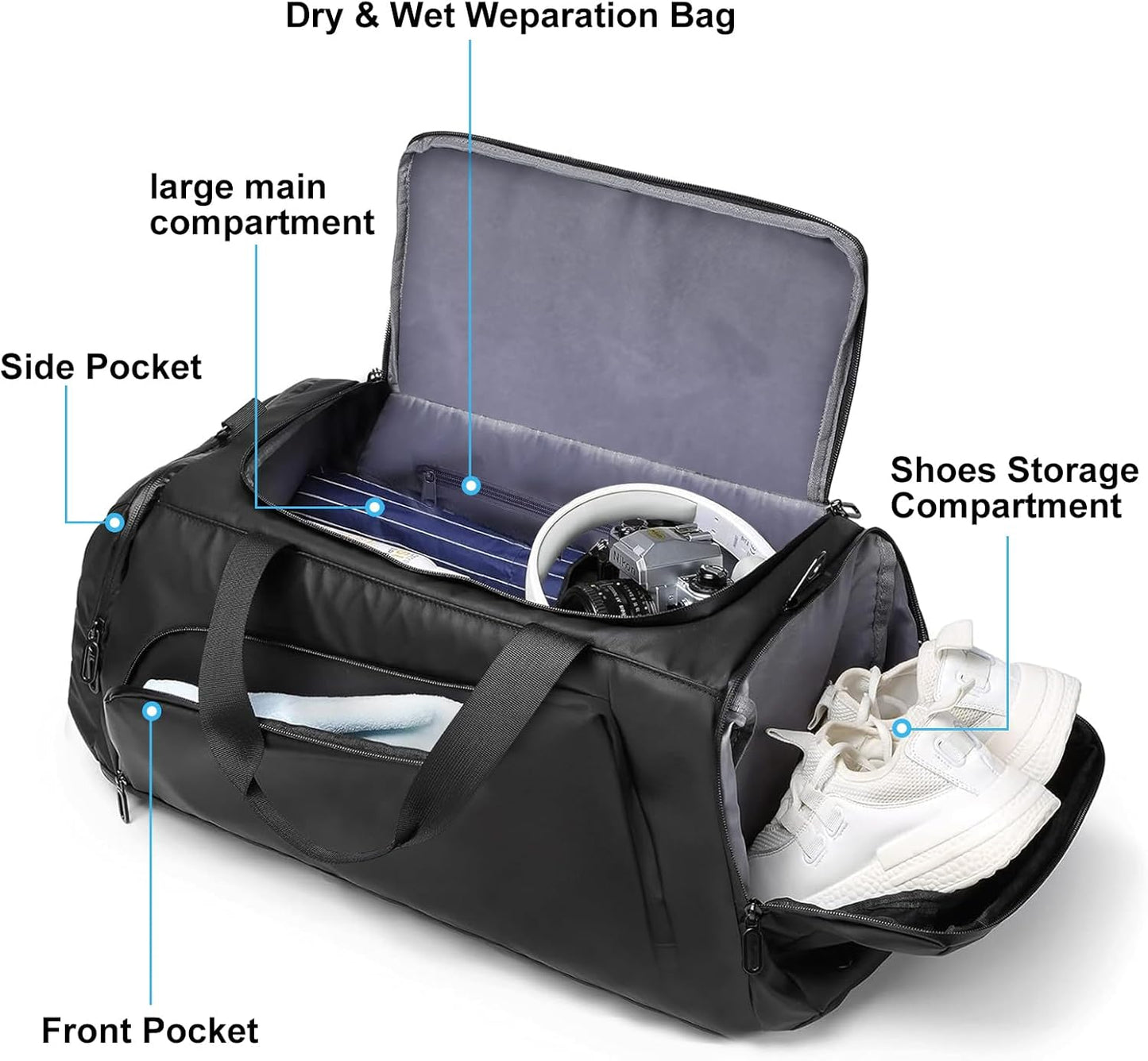 Handbag with Shoe Compartment