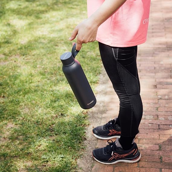 Quokka Grey 630ML with Silicone Hook | Stainless Steel Water Bottles BPA Free | Double Wall Thermal Bottle