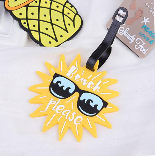 Sun "Beach Please" Luggage Name Tag