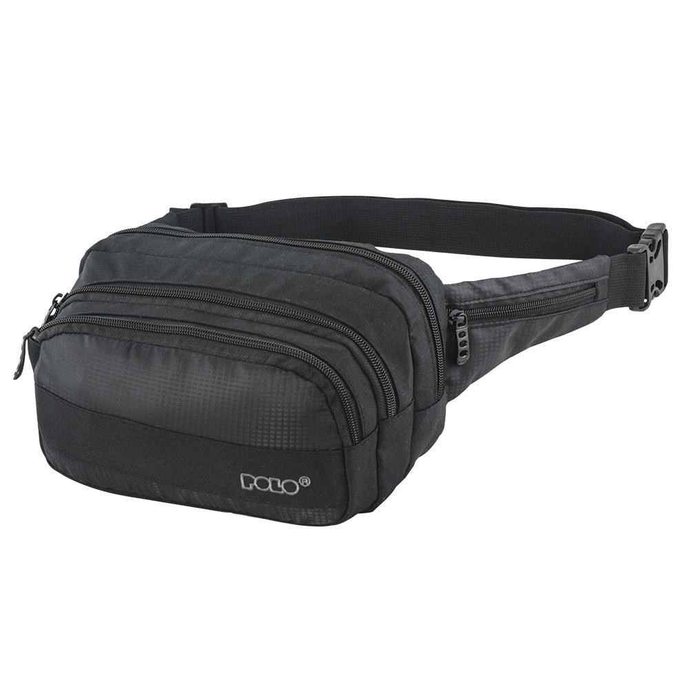 Double square waist bag Black/Grey