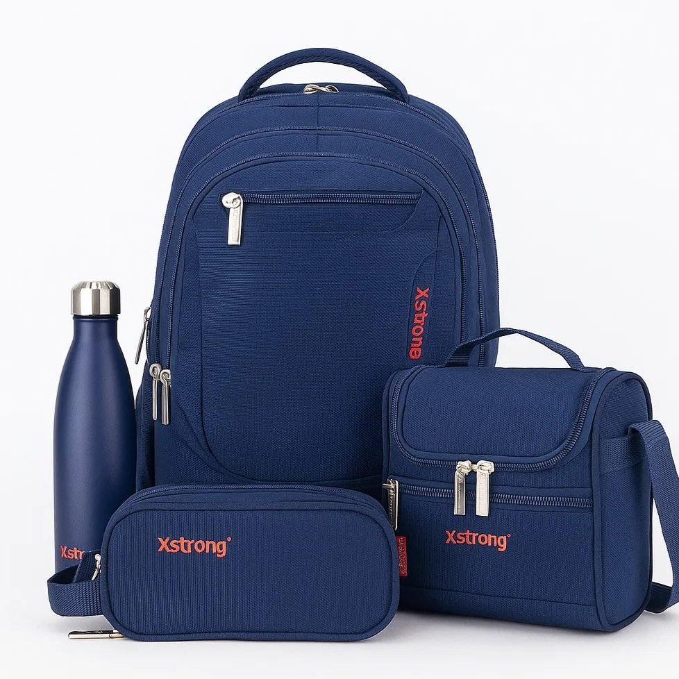 XSTRONG backpack 4 compartments set 4 pcs 2501 navy