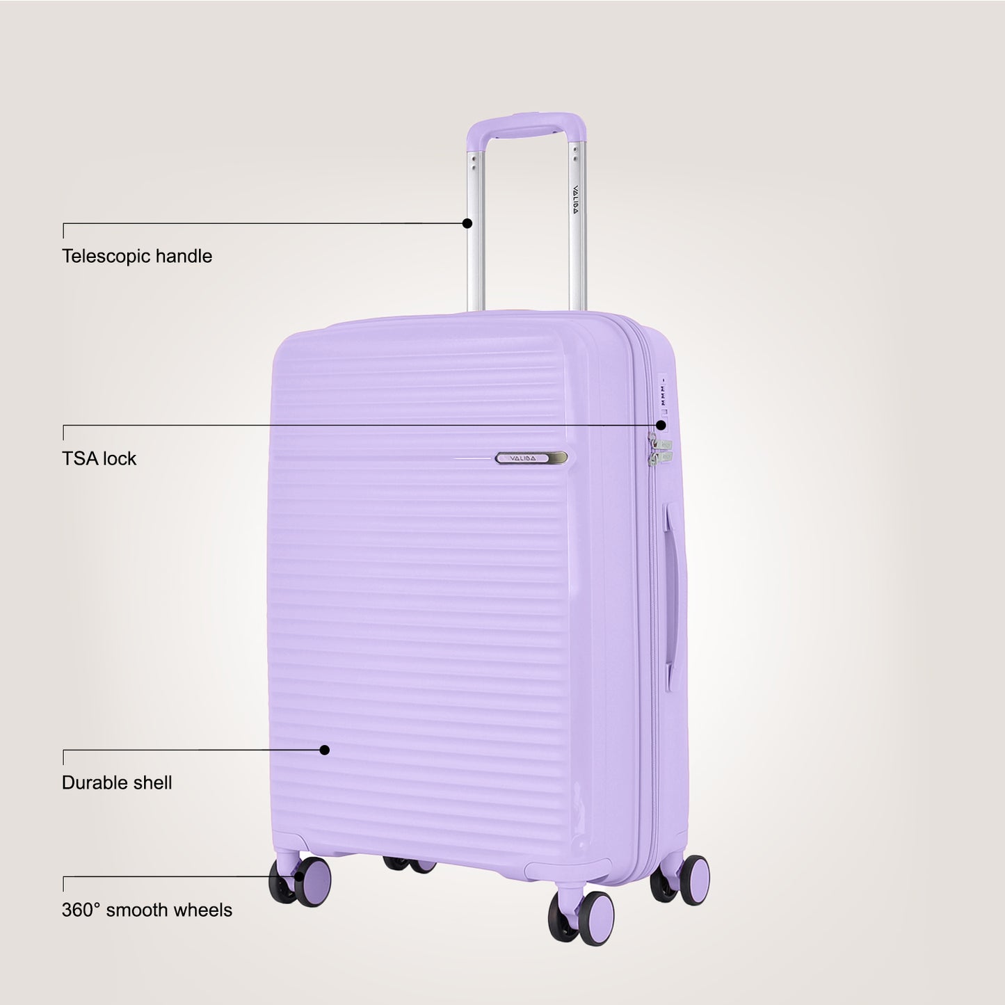 Valiba PP Luggage - 24" - Light Purple
