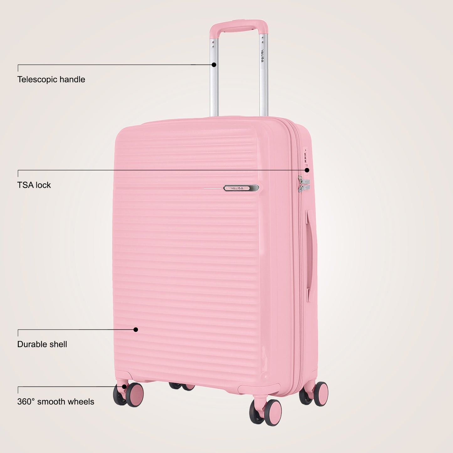 Valiba PP Luggage - 28" - Light Pink