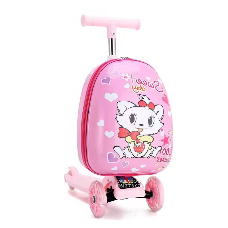 Kids scooter suitcase - Cat