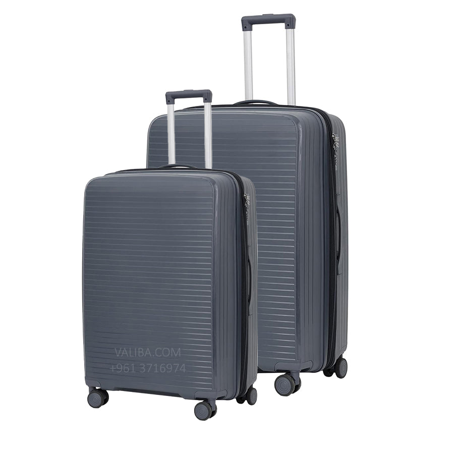 PP Luggage Set - 2Pieces - Dark Grey
