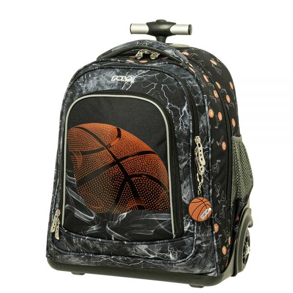 Trolley School Backpack Rolling Mover Basketball