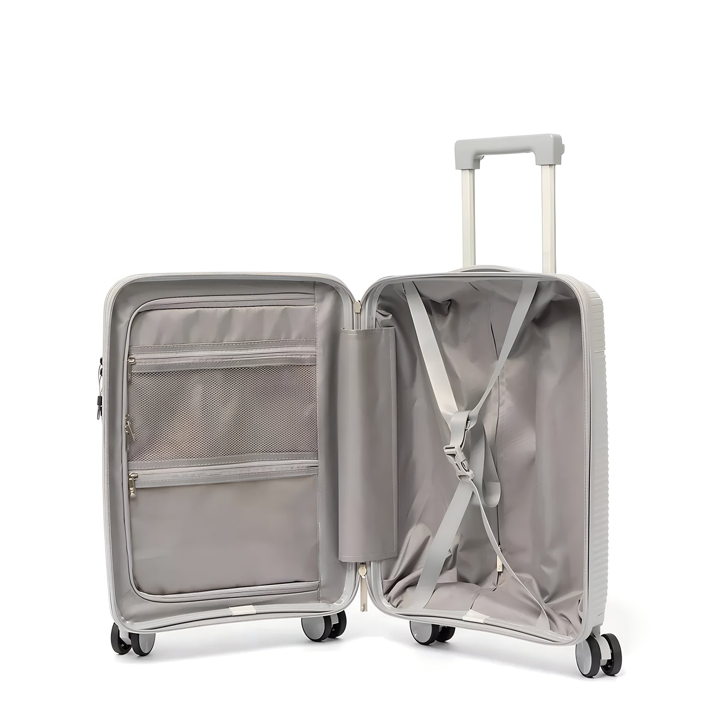 20" Carry On Luggage with Laptop Pocket Grey