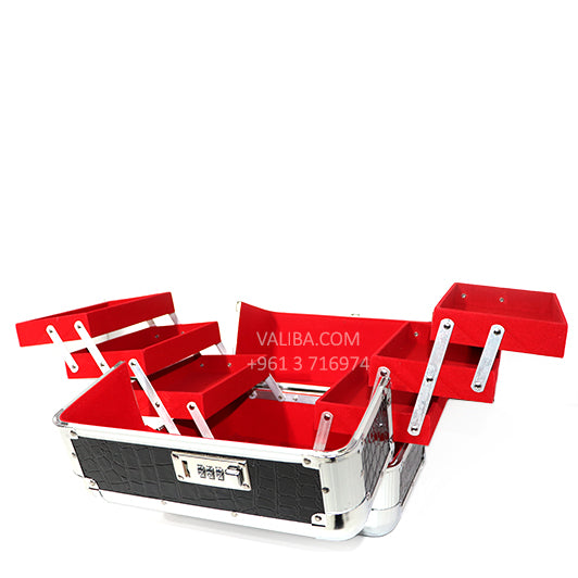 Medium Aluminum Makeup Case & Jewelry Organizer