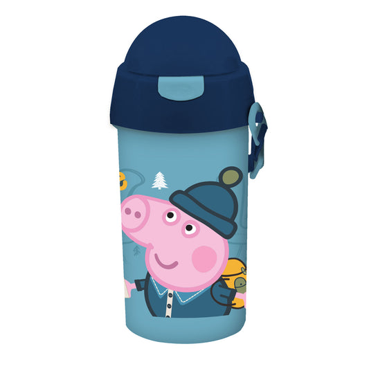 Must Peppa & George Pig water bottle 500 ML with straw