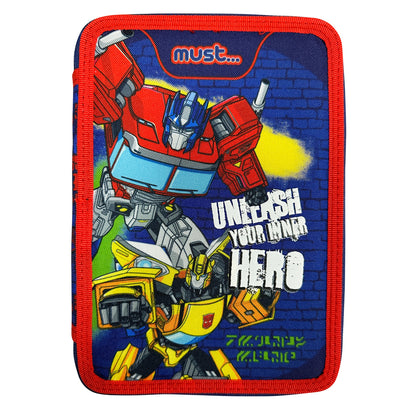 Must Transformers double decker filled pencil case