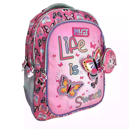 Must Team 17" backpack 3 cases Life is Sweet 43cm