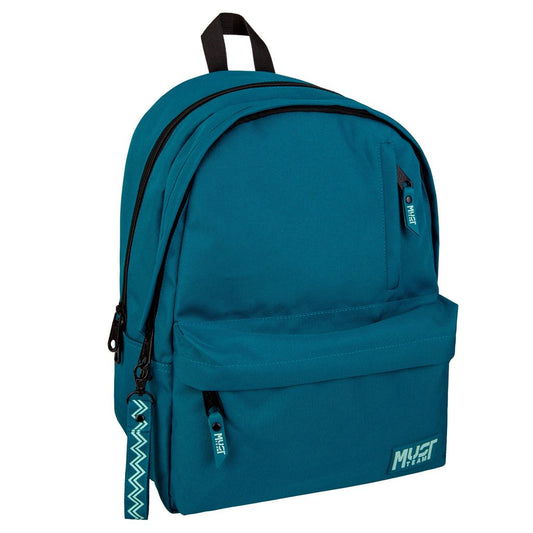 Must Team Monochrome 17" backpack 2 compartments petrol w/ light petrol 42cm
