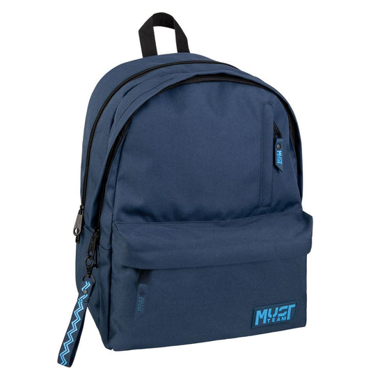 Must Team Monochrome 17" backpack 2 compartments blue w/ light blue 42cm