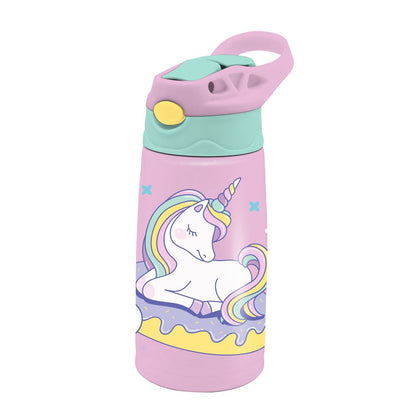 Must Team stainless steel water bottle canteen 400 ML with straw asst