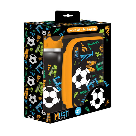 Must Team lunch box & water bottle set football game on