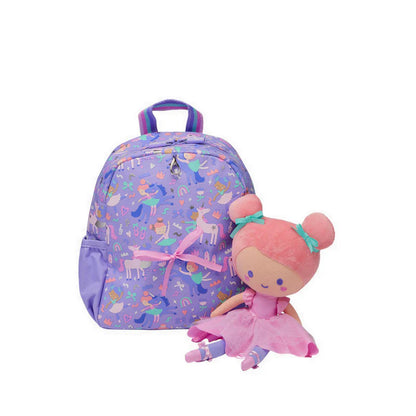 Teeny Tiny Purple Ballerina Backpack with Detachable Plush Toy, 26cm
