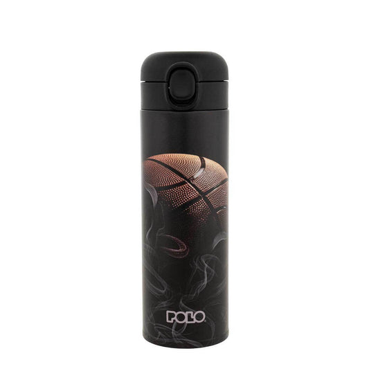 Stainless Steel Junior Thermos Bottle 500ml With Straw Basketball