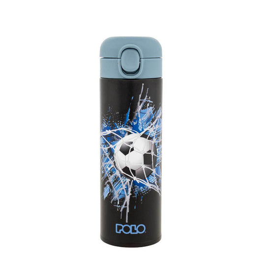 Stainless Steel Junior Thermos Bottle 500ml With Straw Football