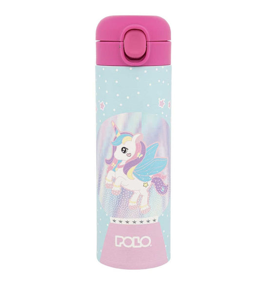 Stainless Steel Junior Thermos Bottle 500ml With Straw Unicorn
