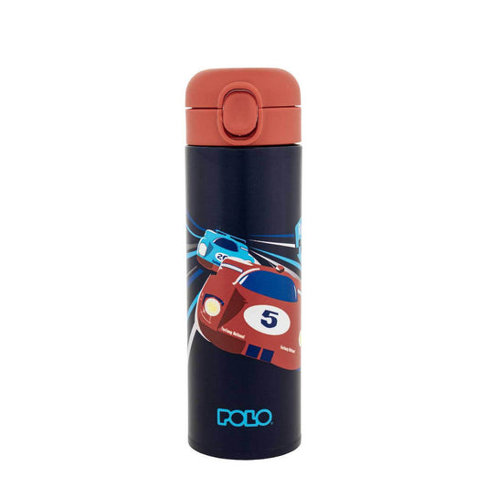Stainless Steel Junior Thermos Bottle 500ml With Straw Cars
