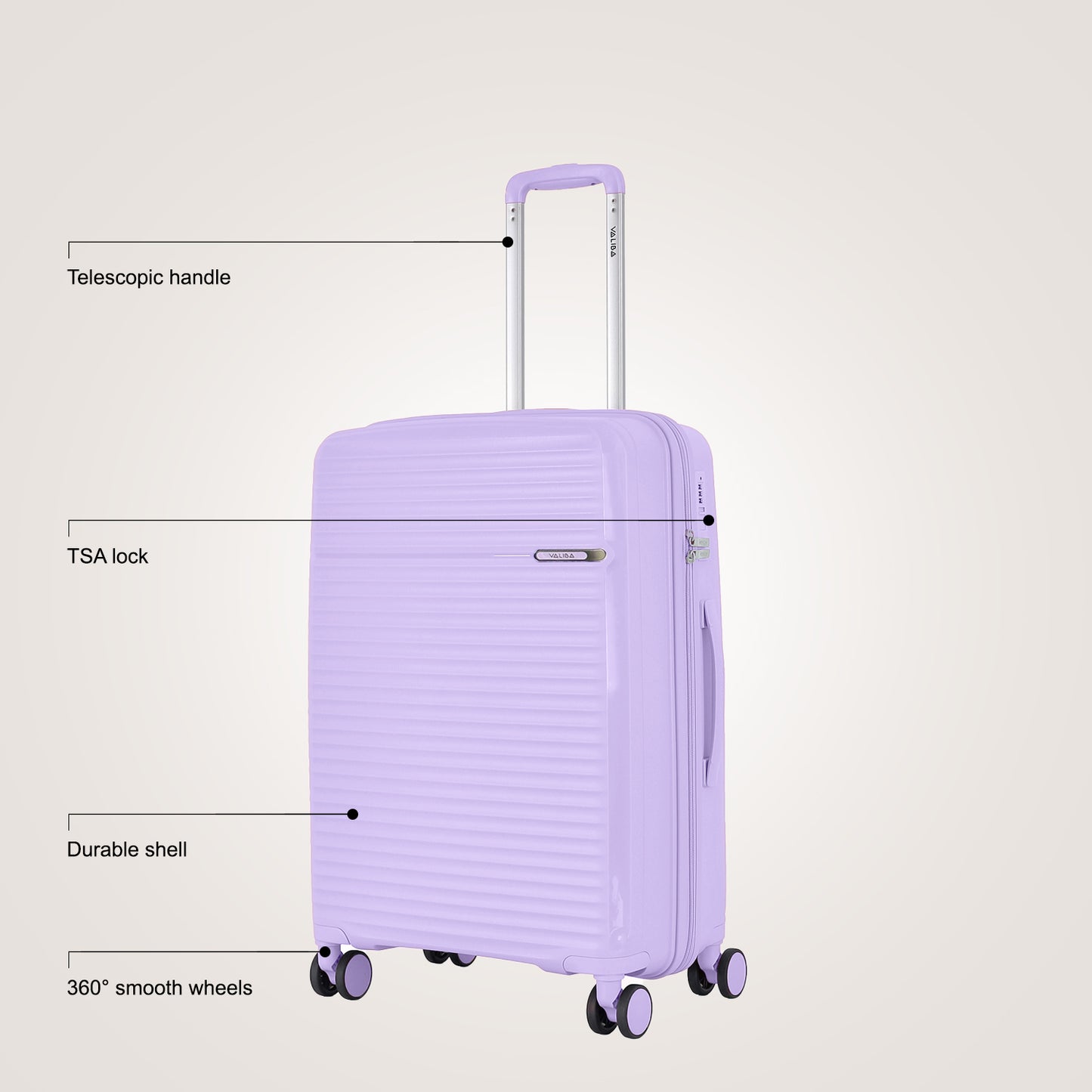 Valiba PP Luggage - 20" - Light Purple