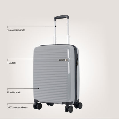 Valiba PP Luggage - 20" - Light Grey
