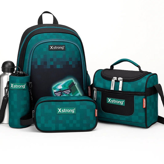 XSTRONG Minecraft backpack 4 compartments set 4 pcs 2510-7