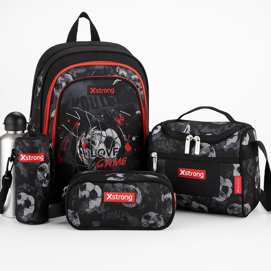 XSTRONG football backpack 4 compartments set 4 pcs 2510-8