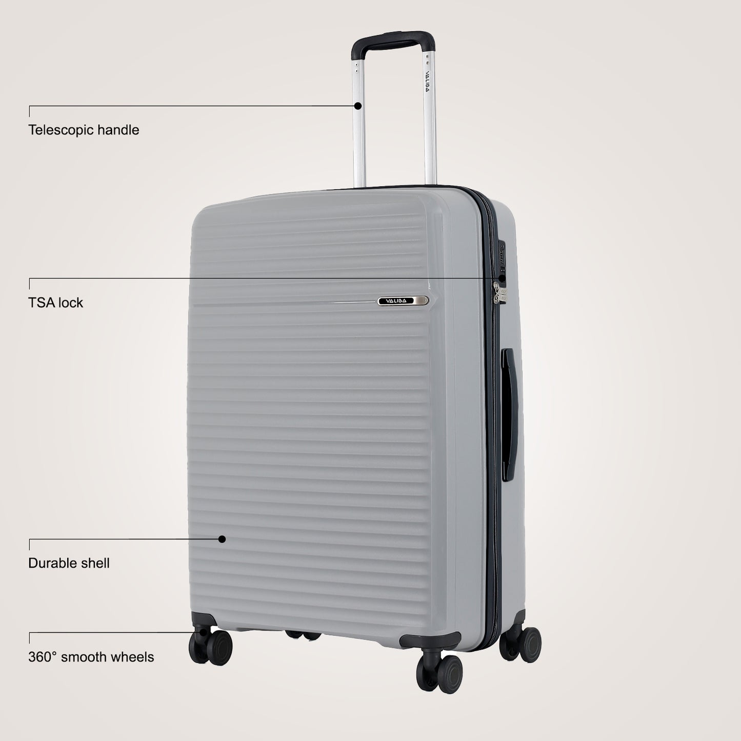 Valiba PP Luggage - 28" - Light Grey