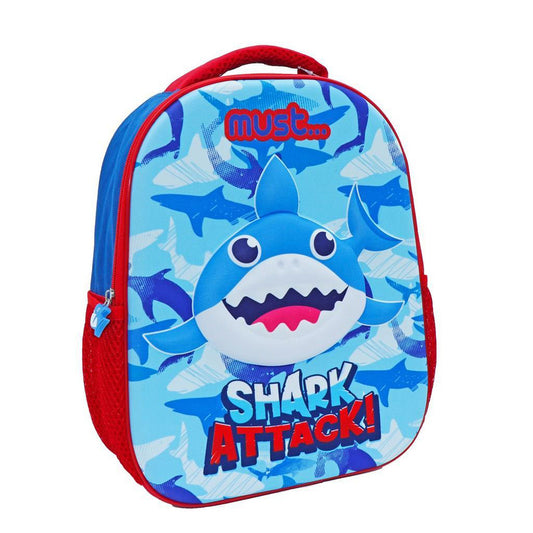 Must Team 13" 3D backpack shark attack, 32 cm