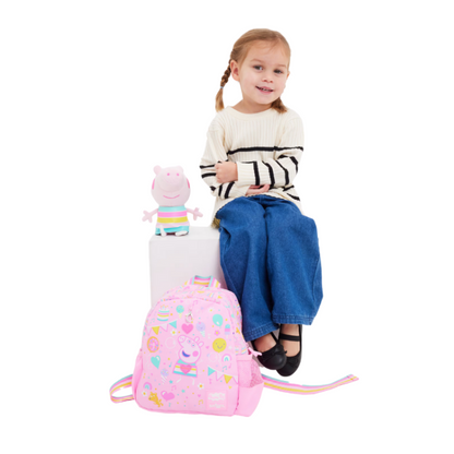 Teeny Tiny Peppa Pig Backpack with Detachable Plush Toy, 26cm