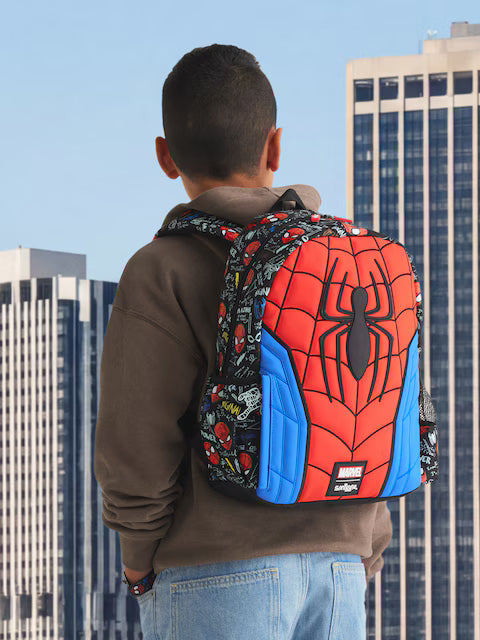 Smiggle Spiderman Junior Hoodie Backpack, 36cm