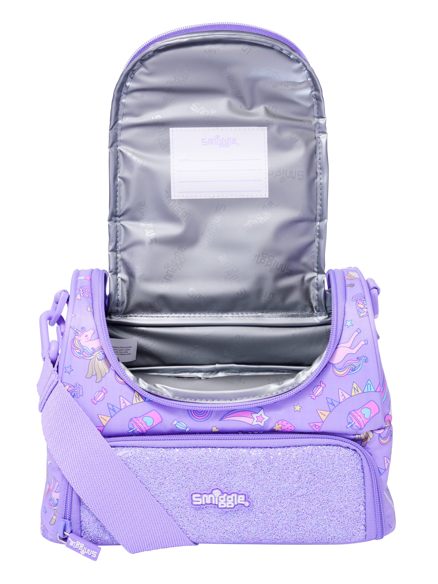 Unicorn Fun Fair Double Compartment Lunchbox With Strap
