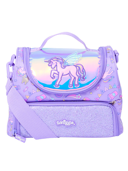 Unicorn Fun Fair Double Compartment Lunchbox With Strap