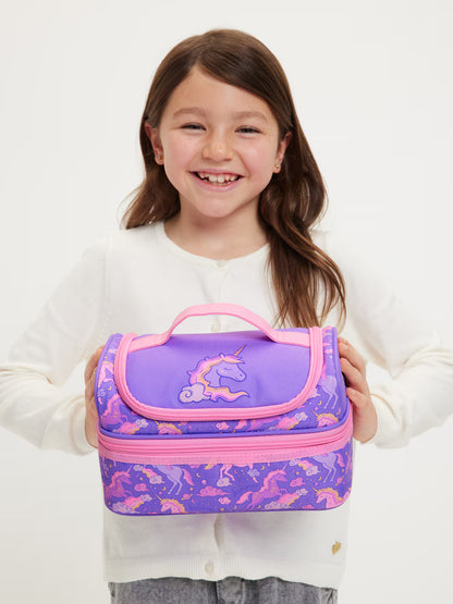 Purple Unicorn Double Decker Lunch Bag