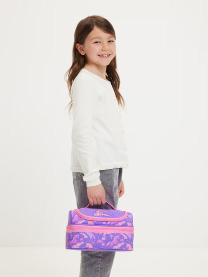 Purple Unicorn Double Decker Lunch Bag