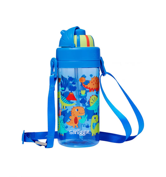 Dino Teeny Tiny Plastic Drink Bottle With Strap 400Ml