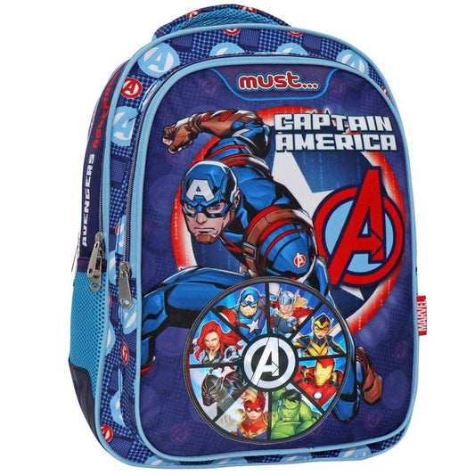 Must Captain America Avengers 17" Backpack 3 compartments, 43cm