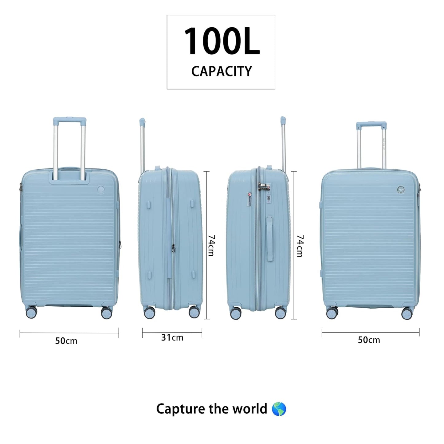 PP Luggage - 28" - Blue Grey