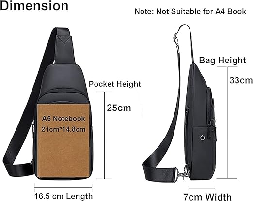 Arctic Hunter Crossbody - Chestbag XB13001  Black