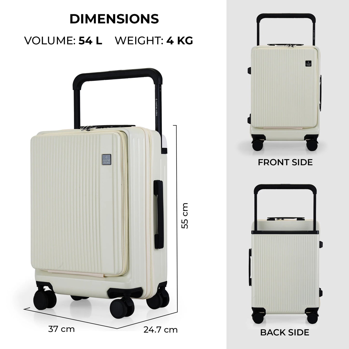 20" Carry On Luggage with Laptop Pocket