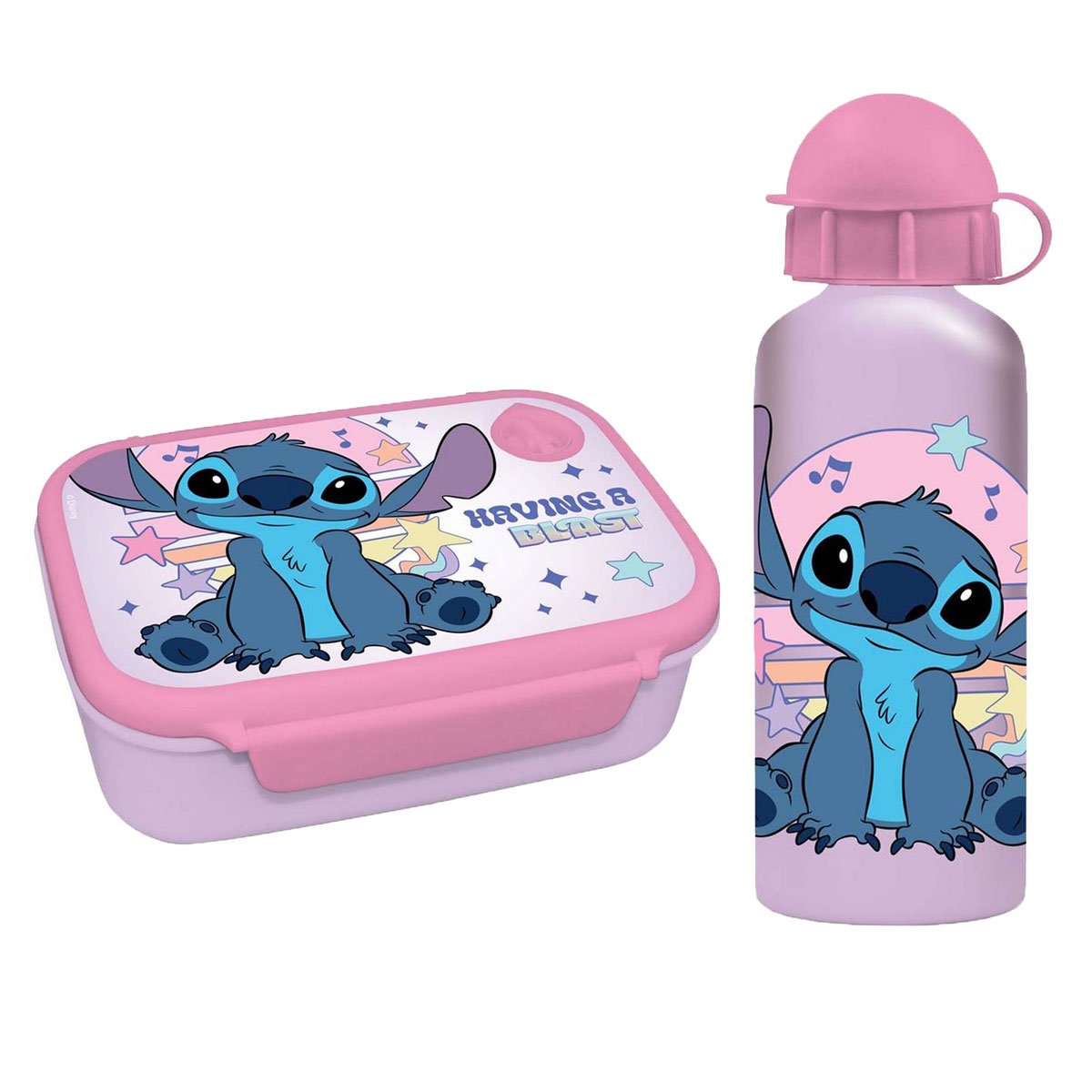 Must Team lunch box & stainless steel water bottle set Disney stitch